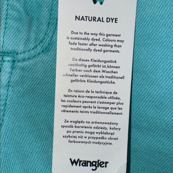 Wrangler Donna High Rise Jean Shorts Turquoise Blue Women’s 25 - Picture 10 of 10